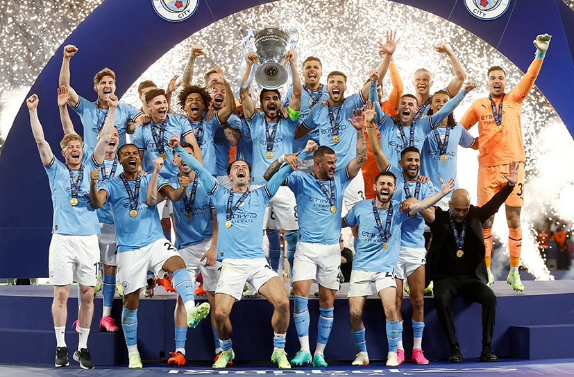 Man City hoàn tất 'cú ăn ba' vĩ đại - Báo Bà Rịa Vũng Tàu Online